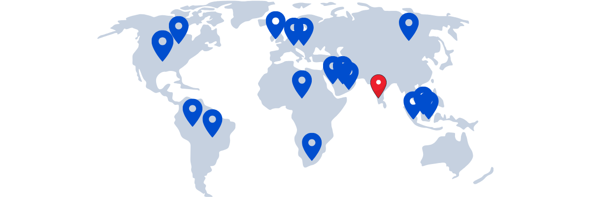 Overseas Exim Global Reach Map