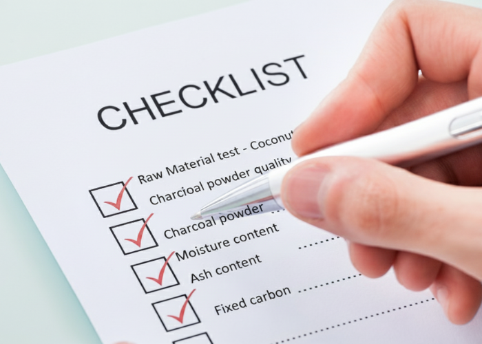 charcoal quality check