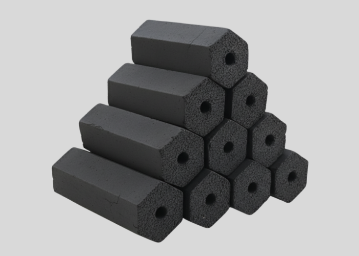 Hexagonal charcoal